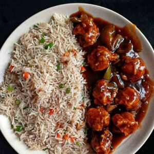 Chilly Chicken with Veg Fried Rice