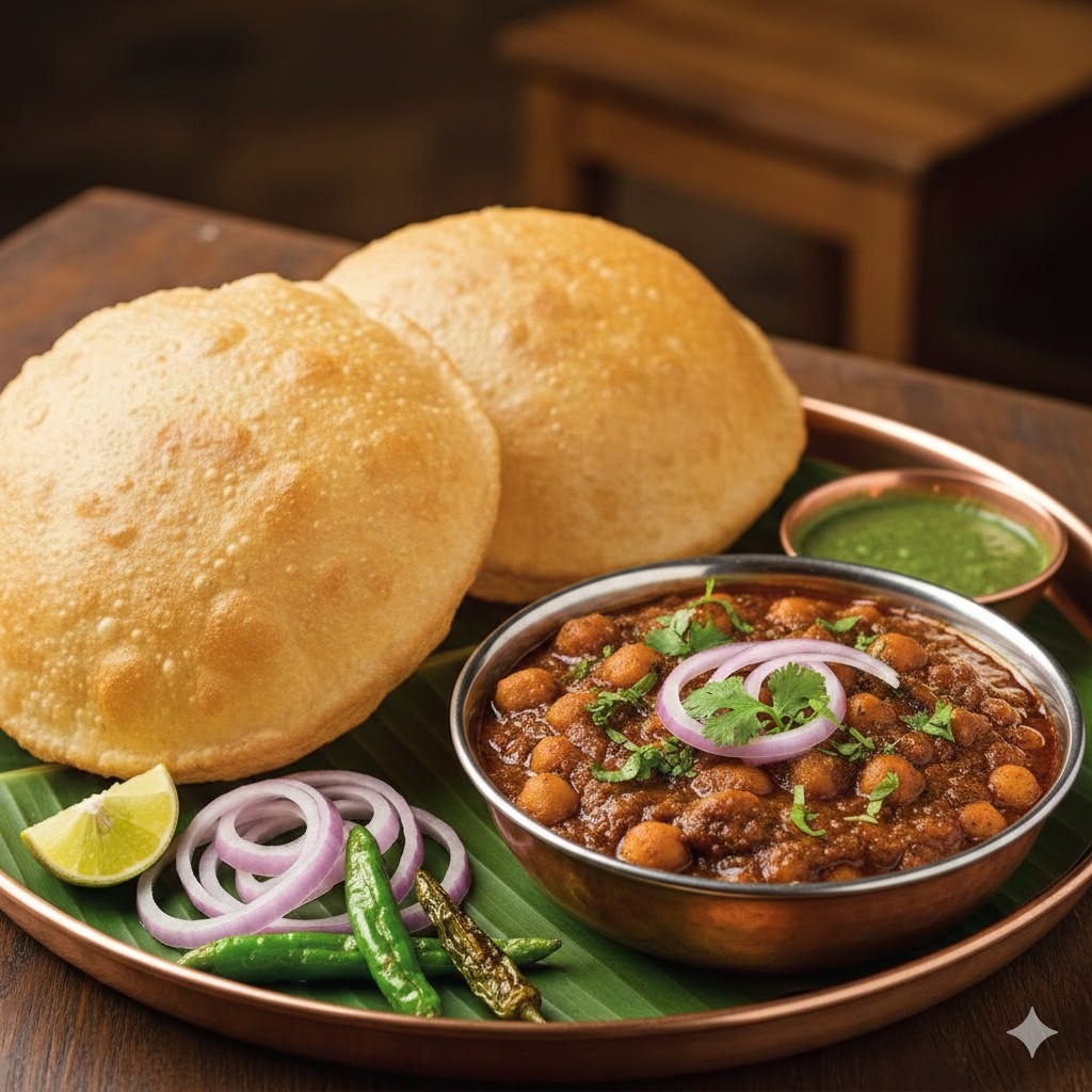 Chole Bhature (No Extra Charges)